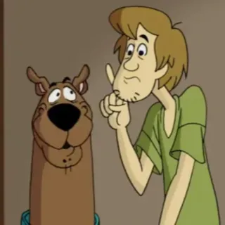 ☝️ Scooby Doo cartoon, dog, friend, scooby doo, shaggy telegram sticker