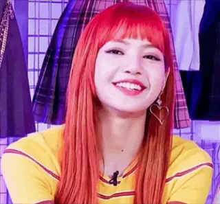 🍊 Lisa kpop, zangeres, vrouw, beroemdheid, rood haar telegram sticker