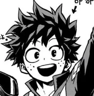 🌟 Izuku Midoriya My Hero Academia Anime, Manga, Personage, Jongen, Glimlach, My Hero Academia, Izuku Midoriya telegram sticker