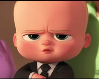 😑 Boss Baby The Boss Baby em bé, sếp, áo vest, phim hoạt hình whatsapp sticker
