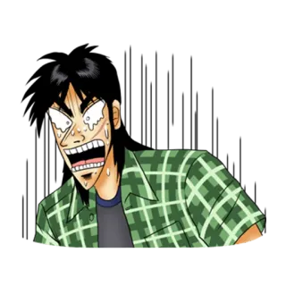 😱 Аниме, Манга, в шоке, испуганный, выражение, мультфильм telegram sticker