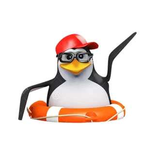 🏊 chim cánh cụt, hoạt hình, bơi, mùa hè, nước, nổi telegram sticker