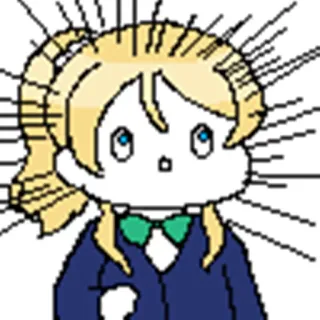 😦 Anime, Chibi, Gadis, Seragam sekolah, Terkejut, Kaget, Kartun telegram sticker