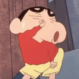 ☄ Shin-chan Cartoon, Animé, Coup de poing, Visage, Attaque whatsapp sticker
