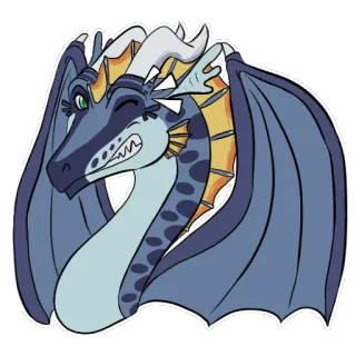 😉 draak, fantasie, dier, sticker, cartoon, illustratie, gevleugeld wezen telegram sticker