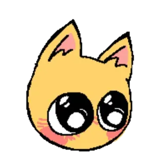 😽 cat, cute, eyes, animal, sticker telegram sticker