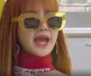 😎 Lisa orang, selebriti, kacamata, wanita, kpop, penyanyi whatsapp sticker