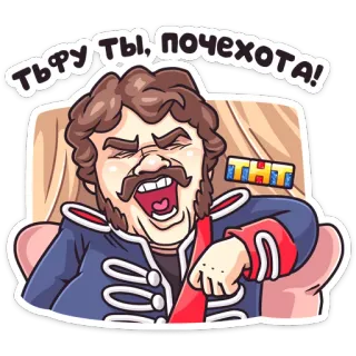 😤 Тьфу ты, почехота! 만화, 러시아, 화난, TNT, 스티커 telegram sticker