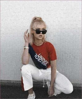 🌝 UNDER CONTROL femme, mode, style, fille, pose, mannequin, streetwear telegram sticker