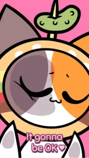 ❤️ It gonna be OK lindo, gato, optimista, saludable, kawaii telegram sticker