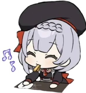 😋 Noelle Genshin Impact Anime, Ragazza, Cameriera, Genshin Impact, Carino, Cartone animato telegram sticker