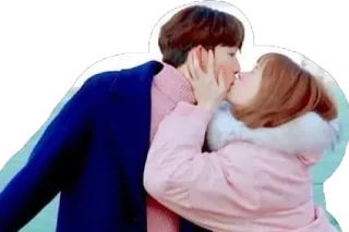 💗 baiser, amour, couple, romantique, affection telegram sticker