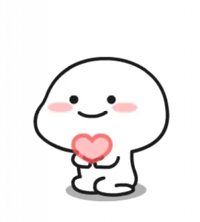 ❤ carino, cuore, amore, cartone animato, macchia whatsapp sticker