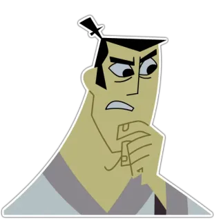 🤔 Samurai Jack Cartoon, Figur, Samurai, Schwert, Krieger whatsapp sticker