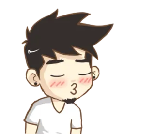😚 Kartun, Cium, Cinta, Kasih sayang, Imut, Chibi telegram sticker