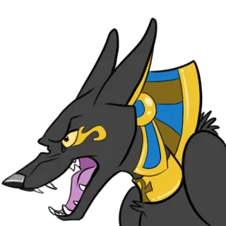 😡 Anubis อียิปต์, เทพ, สุนัขจิ้งจอก, พระเจ้า, เทพปกรณัม telegram sticker