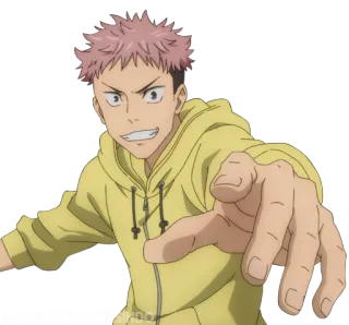 🥓 Yuji Itadori Jujutsu Kaisen Anime, Personagem, Shonen, Mangá, Jujutsu Kaisen, Yuji Itadori, Engraçado telegram sticker