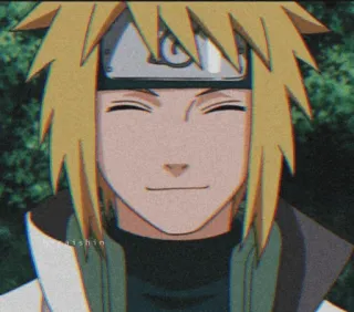 🥀 Minato Namikaze Naruto Anime, Naruto, Minato, Minato Namikaze, pelo amarillo, sonrisa telegram sticker