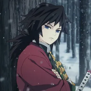 🌊 Giyu Tomioka Demon Slayer Аниме, Клинок, рассекающий демонов, Гию Томиока, Манга telegram sticker