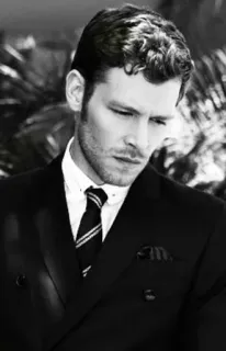 😐 man, suit, tie, portrait, formal, black and white telegram sticker