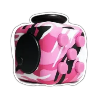 🎲 Fidget, Cubo, Giocattolo, Rosa, Nero, Gioco sensoriale, Antistress whatsapp sticker