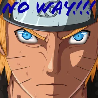😳 Naruto NO WAY!!! Naruto, anime, manga, uzumaki, ninja, cartoon telegram sticker