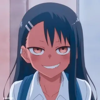 😏 Nagatoro Don't Toy With Me, Miss Nagatoro anime, character, girl, nagatoro, smug, smile telegram sticker