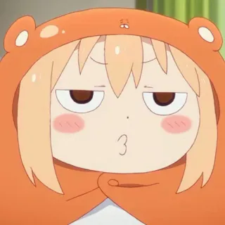 🍫 Umaru Doma Himouto! Umaru-chan Anime, Umaru, Himouto, Lindo, Dibujos animados, Naranja, Sudadera con capucha telegram sticker