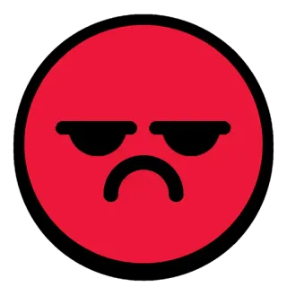 ☹️ marah, emoji, wajah, merah, suasana hati whatsapp sticker