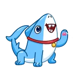 👋 shark, cartoon, animal, dog, pet telegram sticker