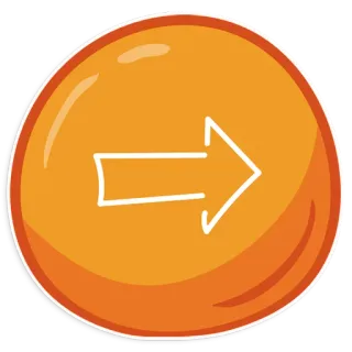 😃 flecha, dirección, derecha, naranja, navegación telegram sticker