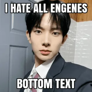 🤬 I HATE ALL ENGENES
BOTTOM TEXT hate speech, meme, offensive telegram sticker
