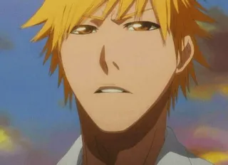 😕 Ichigo Kurosaki Bleach anime, manga, Ichigo, Bleach, character, animation telegram sticker