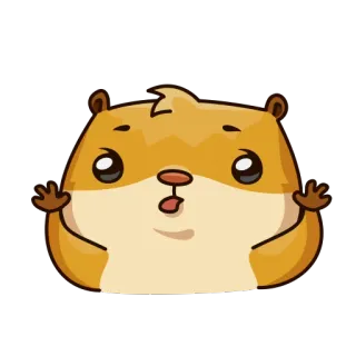 😱 Hamster, süß, Tier, Nagetier, Cartoon, Aufkleber telegram sticker