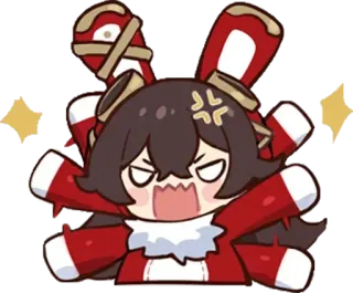 😡 Amber Genshin Impact anime, character, game, genshin impact, angry telegram sticker