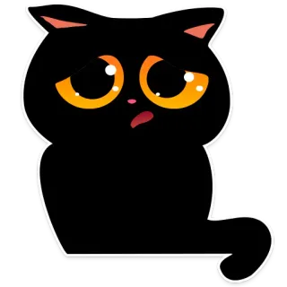 😔 Katze, traurig, Haustier, Tier, süß telegram sticker