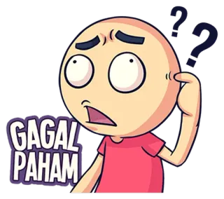 😶 GAGAL PAHAM pergunta, confusão, expressão, desenho animado, adesivo telegram sticker