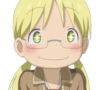 😍 Nanachi Made in Abyss Anime, Cartoon, Charakter, Süß, Brille, Nanachi, Made in Abyss whatsapp sticker