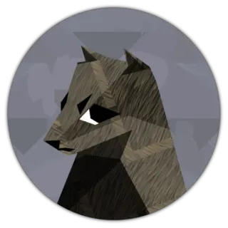 😶 animal, wolf, low poly, geometric, sticker telegram sticker