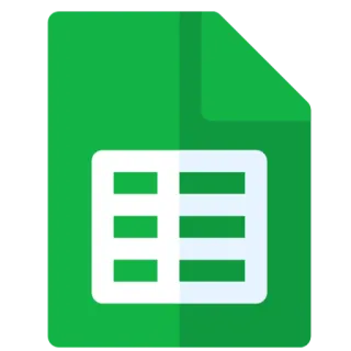 🔵 arkusz kalkulacyjny, Google Sheets, dokument, plik, biuro, zielony telegram sticker