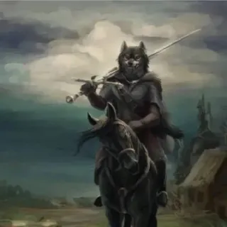 🐺 Geralt of Rivia (as a wolf) The Witcher telegram sticker