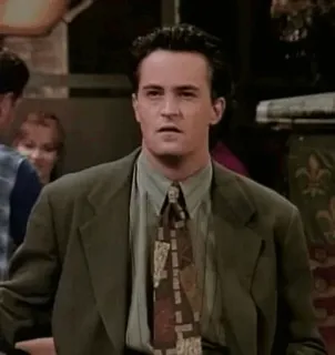 😐 Chandler Bing Friends chandler bing, przyjaciele, serial tv, sitcom, postać, matthew perry, śmieszne telegram sticker