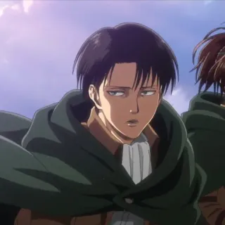 ☁️ Levi Ackerman Attack on Titan anime, soldier, military, levi, attack on titan, character, manga telegram sticker