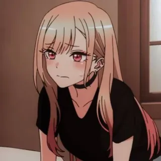 ☹️ Marin Kitagawa My Dress-Up Darling Anime, Ragazza, Carina, Kawaii, Marin Kitagawa, My Dress-Up Darling telegram sticker