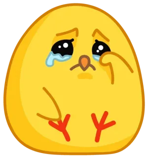 😢 Küken, traurig, weinend, gelb, Vogel, Emoji whatsapp sticker