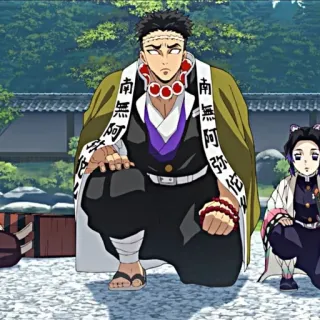 🙂 Demon Slayer 南無阿弥陀仏 anime, demon slayer, japanese, characters telegram sticker