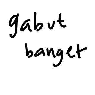 🙏 gabut banget Indonesisch, Langeweile, extrem, gelangweilt, Text, Sticker telegram sticker