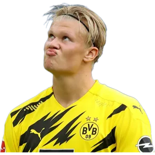 🙄 Erling Haaland fútbol, jugador, BVB, Borussia Dortmund, atleta telegram sticker