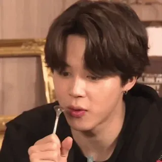 😕 Jimin person, man, male, kpop, eating, korean telegram sticker
