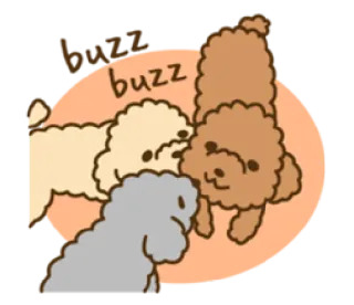happy poodle | @cutestickers4you telegram stickers